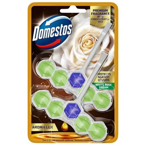Domestos Osveživač za WC &amp;scaron;olju White Rose Dream, 50 g, 2 komada Slike