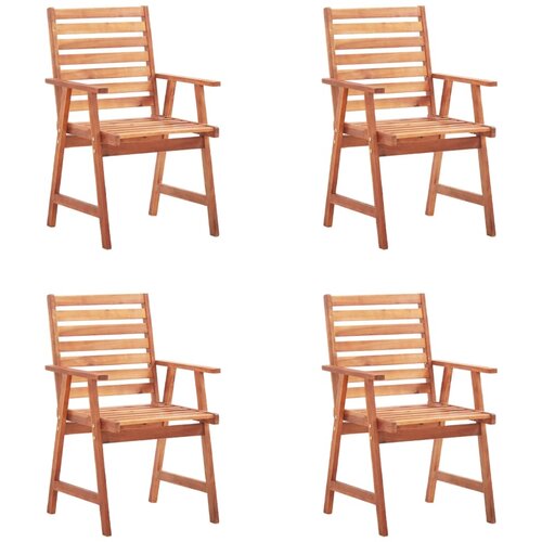 Maison Chic Zunanji Jedilni stoli - Vzorci stoli 4 kosi z blazinami trden akacijev les A2100, (22030814) Cene