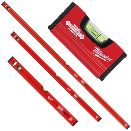 Milwaukee Slim Level Set 10/60/120/180cm, (21105628)