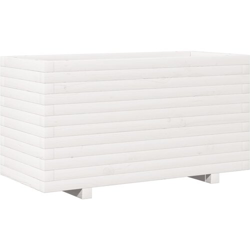 Maison Chic Vrtno cvetlično korito - Cvetlični Lonec belo 90x40x49,5 cm trdna borovina, (21789877) Cene