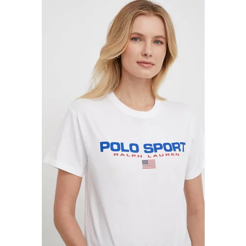 Polo Ralph Lauren Pamučna majica za žene, boja: bijela