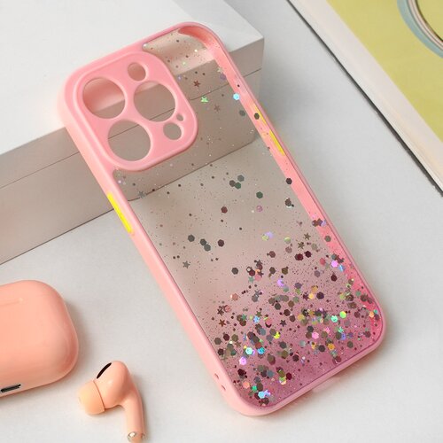 Torbica frame glitter za iphone 15 pro 6.1 roze Slike
