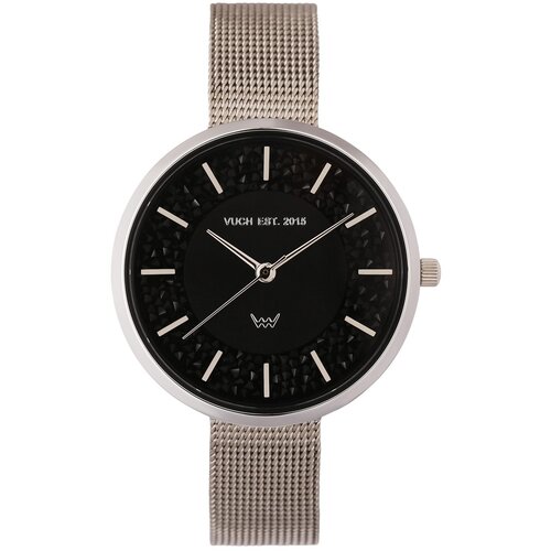 Vuch Watch Sparkly Dark Silver Slike