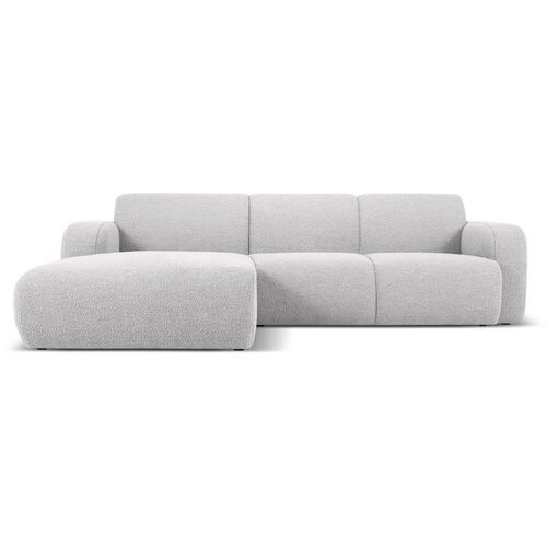 Micadoni Home Svijetlo siva kutna garnitura od boucl&amp;eacute; tkanine (s lijevim kutom) Molino &amp;ndash; Slike