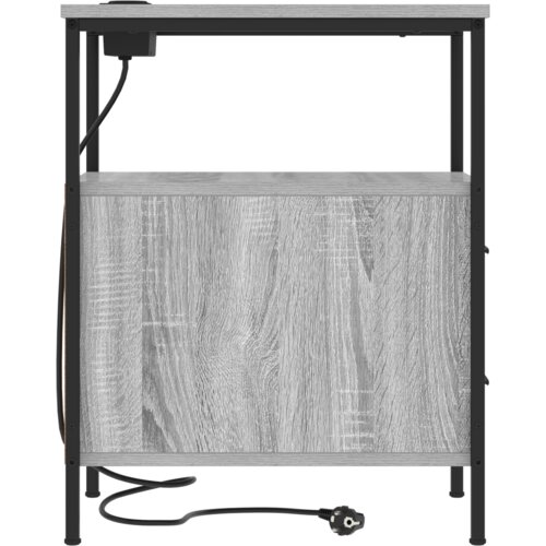 VidaXL Noćni ormar Sivi hrast sonoma 30 x 48 x 61 cm Konstruirano drvo Slike
