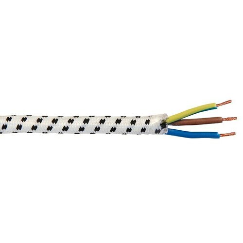 Kabel Napeljava za likalnik H03RT-F 3G0,75 mm&sup2; (Črna/Bela, 3 m) Cene