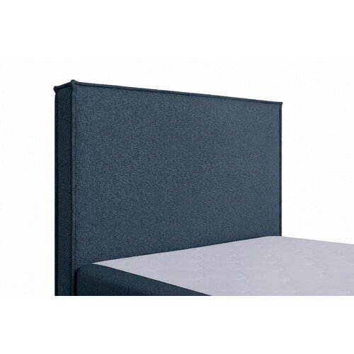 MID.YOU POSTELJA Z VZMETNICO 100 cm x 200 cm , tekstil, leseni material temno modra Slike