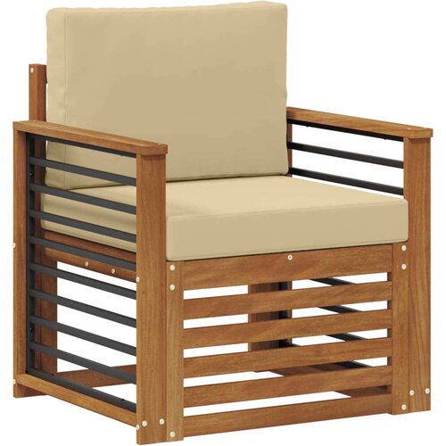  Set vanjskih sofa s jastukom Prirodna 71 x 63 x 73 cm - Prirodno i bež prikladno za stan Slike