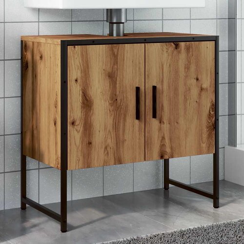 vidaXL Omarica za umivalnik artisan hrast 60x33x60 cm inž. les Cene