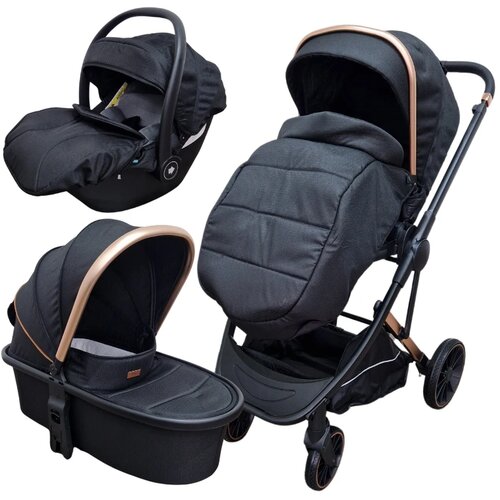 Bbo kolica za bebe 3u1 neo black, 0m+ Cene