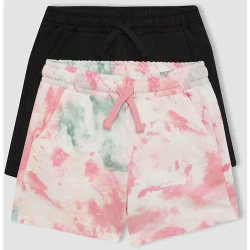 Defacto Girl's Printed 2-Piece Shorts