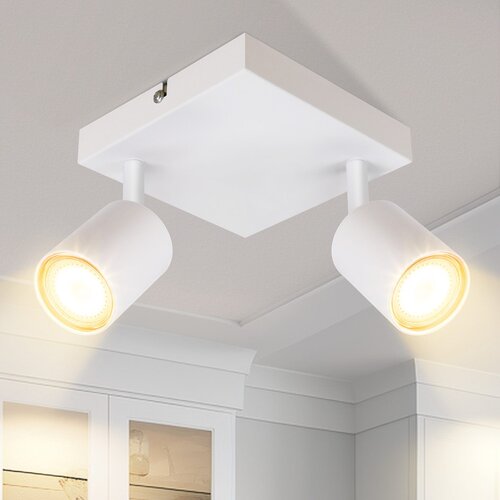 Nettlife Stropna svetilka za dnevno sobo, 2 žarnici, črna, GU10, nastavljiva, za spalnico in kuhinjo, (22116872) Cene