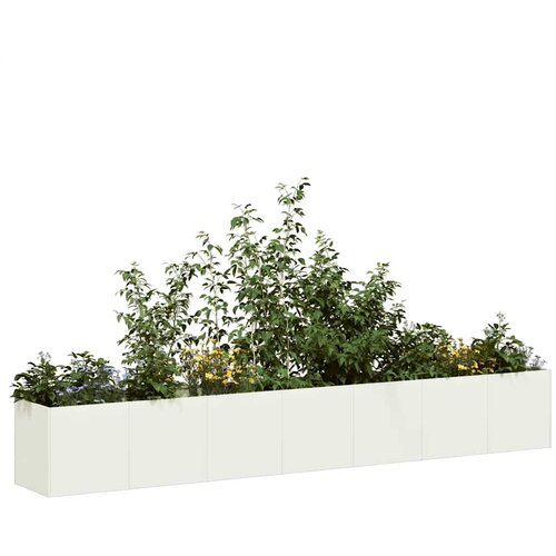 VidaXL Sadilnik Bela 280x40x40 cm Hladno valjano jeklo Slike