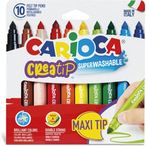 Carioca Creatip Maxi Felt Tip Pens - 10 kos. Cene