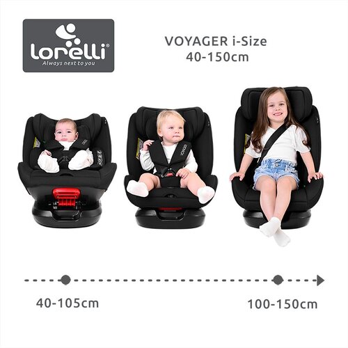 Lorelli auto sediste voyager i-size (40-150cm) - grey + jastuk za putovanje ( 10072072602 ) Slike