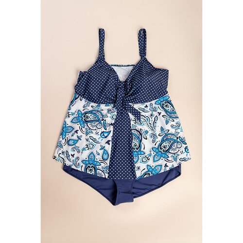 Fenzy Plus Size Enodelne Kopalke S Potiskom, Modre Cene