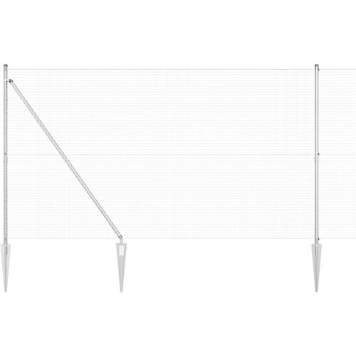 VidaXL Zavarena žičana ograda s 13 sidrenih postova 1,6 x 25 m Galvanizirani čelik Slike