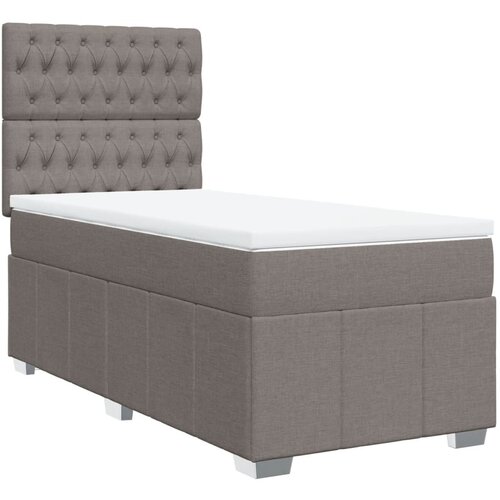 vidaXL Krevet s oprugama i madracem smeđesivi 100 x 200 cm od tkanine Cijene