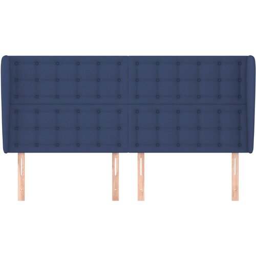  Uzglavlje s u&amp;scaron;ima plavo 183x23x118/128 cm od tkanine Slike