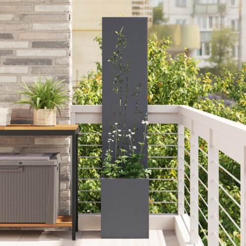 vidaXL Vrtni Sadič s Dekorativnom Pločom Antracit 32 x 140 cm Cijene