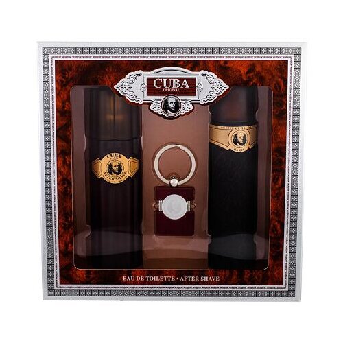 Cuba Gold darovni set toaletna voda 100 ml + vodica poslije brijanja 100 ml + privjesak za ključeve za muškarce Cijene