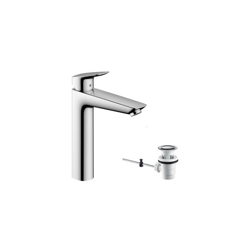 Hansgrohe Logis 190 Chrome baterija (slavina) za umivaonik sa odlivnim ventilom sifona pop-up 71090000 Cene