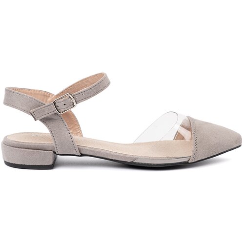 GOODIN Gray sandals with transparent inserts Slike
