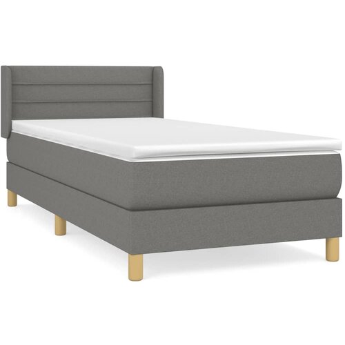 Maison Chic Box spring postelja - Vzmetna postelja z vzmetnico svetlo siv 100x200 cm blago SL20318, (21891499) Slike
