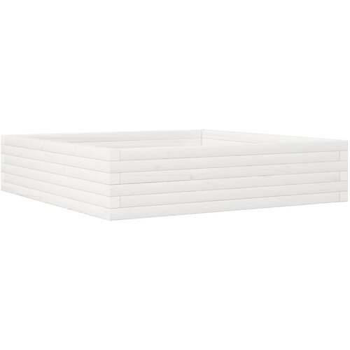 Maison Chic Vrtno cvetlično korito - Cvetlični Lonec belo 100x100x23 cm trdna borovina, (21789525) Cene