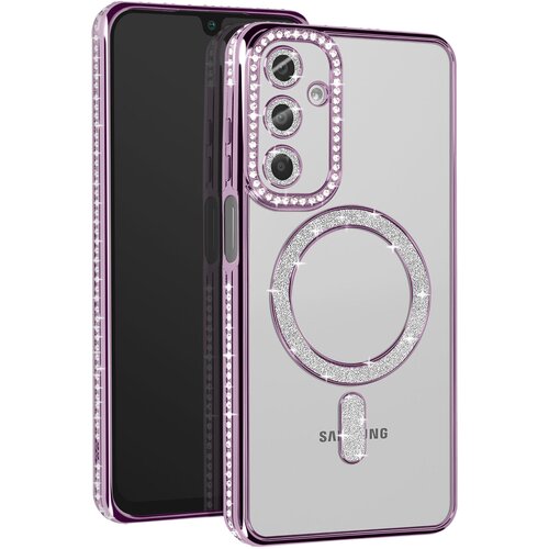 AVIZAR Diamantno ohi&scaron;je za Samsung Galaxy A16 MagSafe Obris Strass, Vijolična, (5000012066) Cene