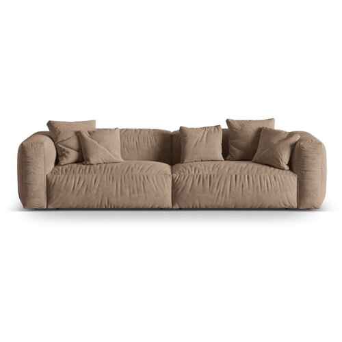 Micadoni Svetlo rjava sedežna garnitura iz tkanine boucl&amp;eacute; 320 cm Martina &amp;ndash; Home Slike