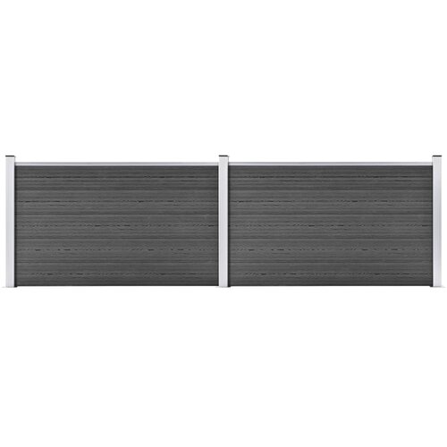vidaXL Set panela za ogradu WPC 353 x 105 cm crni Cijene