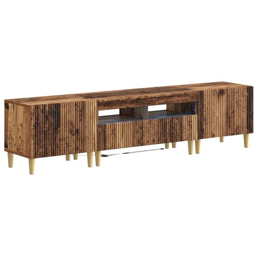  5-dijelni LED TV ormarić Staro drvo Konstruirano drvo - Staro drvo 81 cm Cijene