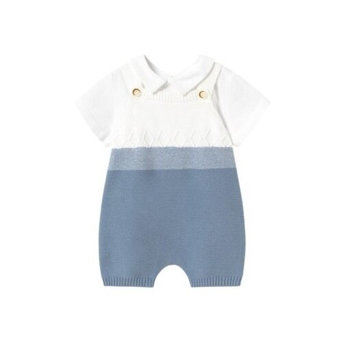 Mayoral Otro&amp;scaron;ki kompleti 1607 Conjunto peto tricot y camiseta Azul Modra Slike