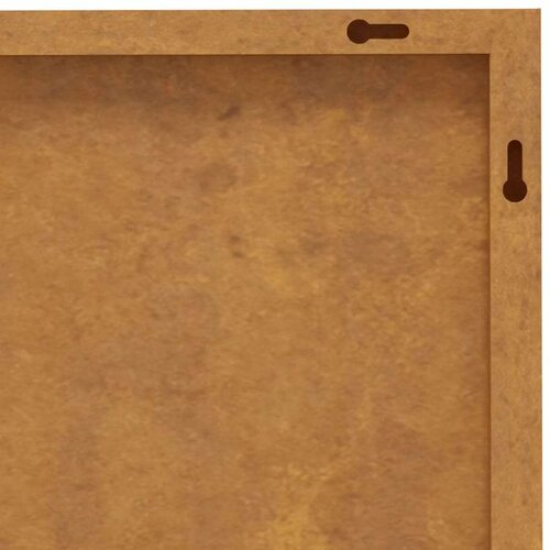 VidaXL Vrtni zidni ukras 105 x 55 cm od čelika COR-TEN s uzorkom li&amp;scaron;ća Slike