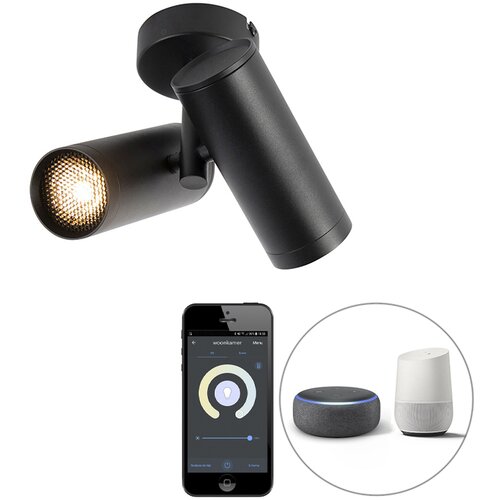 QAZQA Smart spot črna 2 luči vključno z Wifi GU10 - Scopio Honey Cene