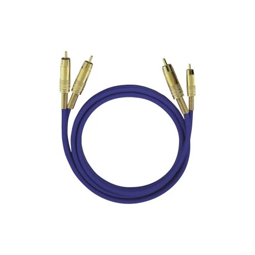 Oehlbach Cinch Audio Priključni kabel [2x Muški cinch konektor - 2x Muški cinch konektor] 1 m Plava boja pozlaćeni kontakti Cijene