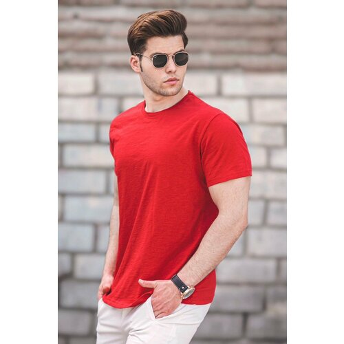 Madmext Men's Basic Red T-Shirt 5268 Slike