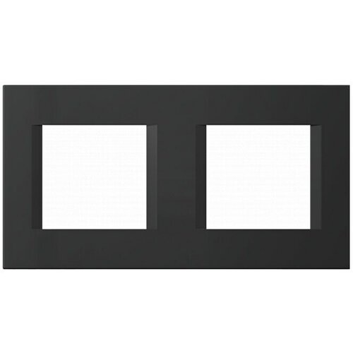 Tem Čatež Okvir za modularne vtičnice in stikala Line (2 x 2 modula, črn) Cene