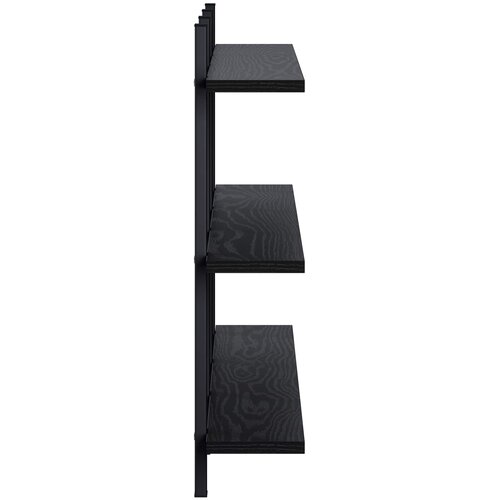  Zidna polica Crni hrast 102 x 13.5 x 58 cm Konstruirano drvo Slike