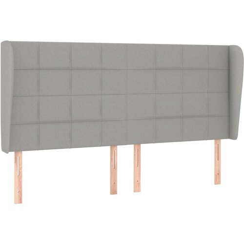 Maison Chic vzglavna omarica - nočna omarica - posteljna omarica z u&amp;scaron;esi svetlo sivo 203x23x118/128 cm blago, (21708129) Slike