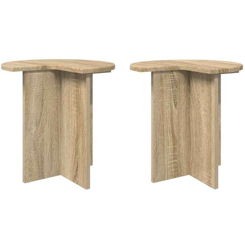  Bocni stol 2 pcs Hrast sonoma &Oslash; 39 x 38 cm Konstruirano drvo - Hrast sonoma 2 Cijene