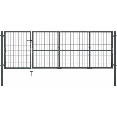  Vrtna vrata sa stupovima Čelik 350x100 cm Antracit Cijene