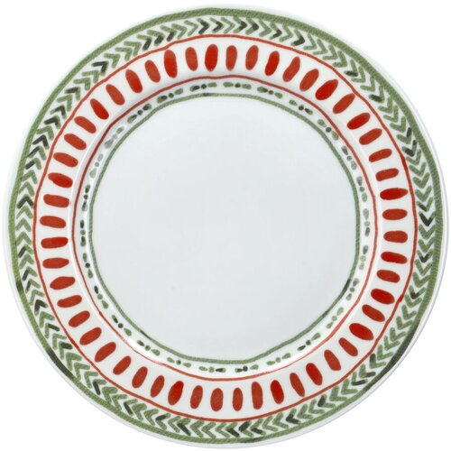 Tognana set plitkih tanjira soho, 27 cm, 6 komada, belo-zeleni Slike