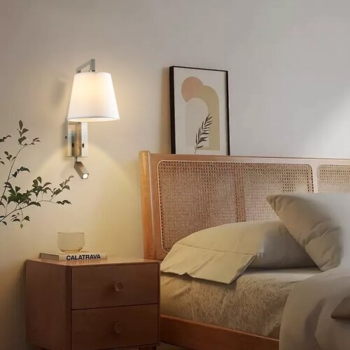  Brilagi - LED zidna lampa RAYA 1xE14/40W/230V + LED/3W bela/mat hrom Slike