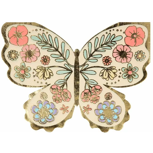 Meri Meri Papirnati prtički v kompletu 16 ks Floral Butterfly –