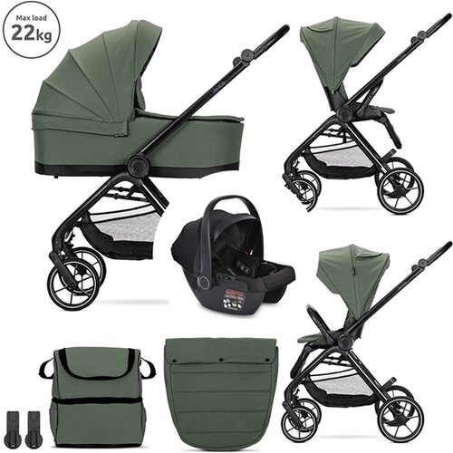 Lorelli KOLICA ZA BEBE VENICE 3U1 (22KG MAX) - GREEN Cene
