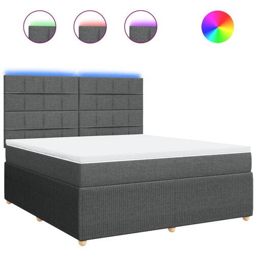 Maison Chic Box spring postelja - Vzmetna postelja z vzmetnico temno siva 180x200 cm blago SL4582, (21904661) Cene
