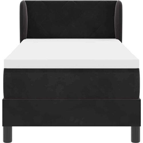 VidaXL Boxspring - Krevet s oprugama i madracem tamno sivi 80x200 cm bar&amp;scaron;un Crna Slike
