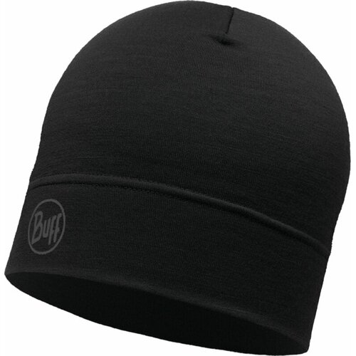 Buff Merino Lightweight Beanie Solid Black Cene